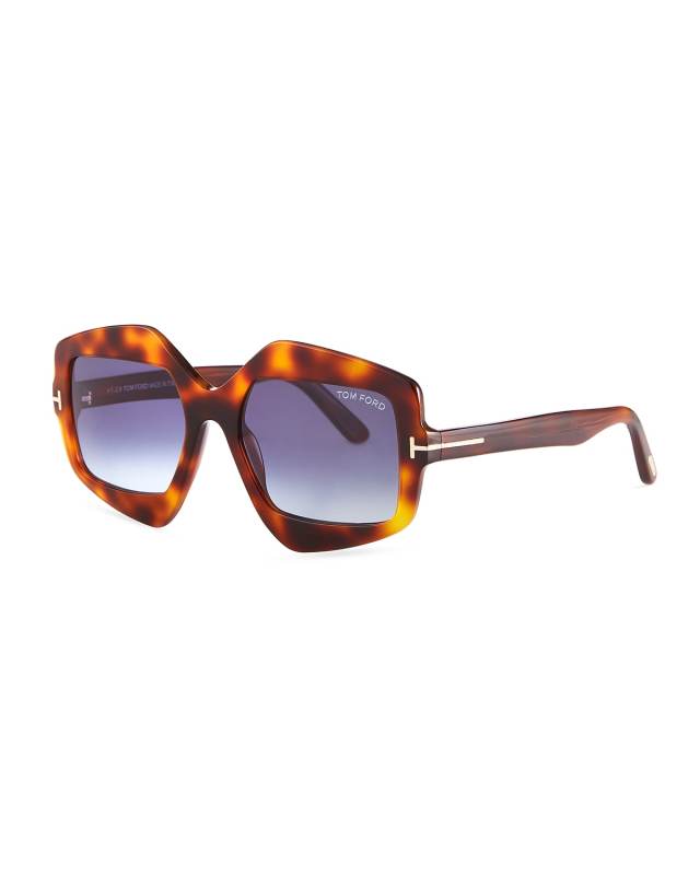 Tate Irregular Square Acetate Sunglasses